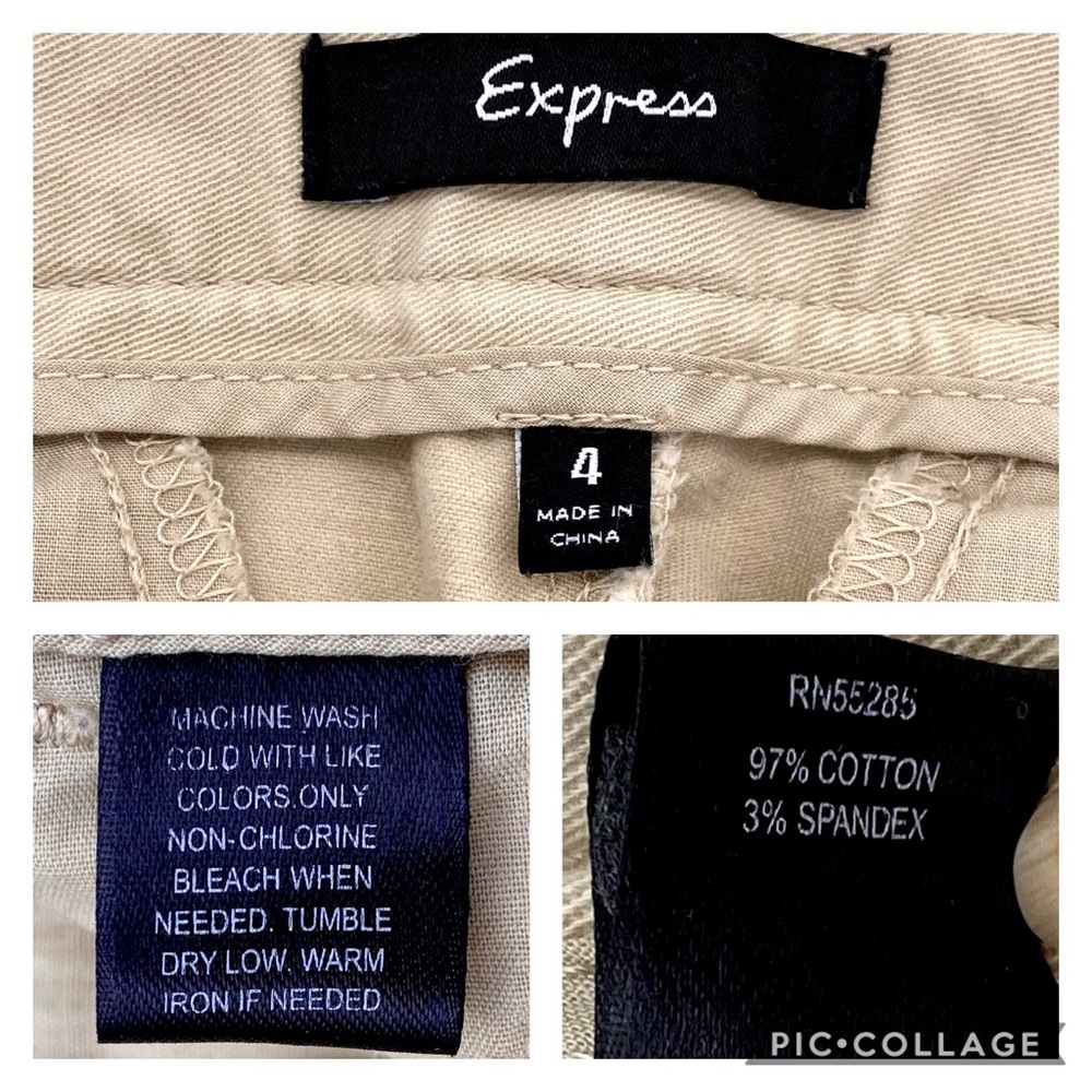 EUC Express Wide Leg Khaki Pants, 4 - Picture 13 of 14